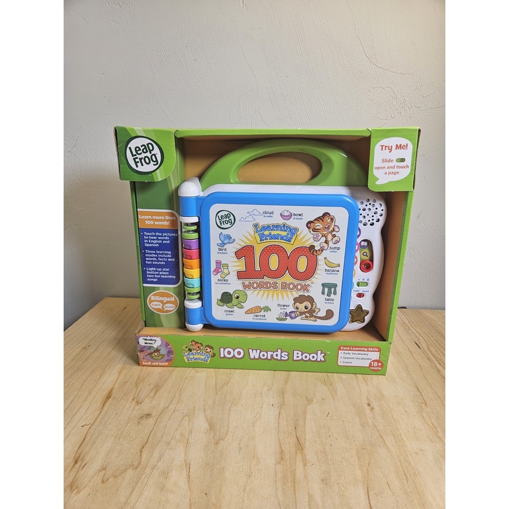 LeapFrog Learning Friends 100 Words Book Bilingual English Spanish 18+ Months